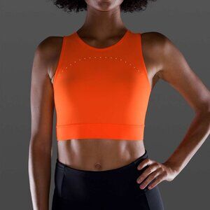 Lululemon Womens Size 8 Hotty Hot Cropped Tank Highlight Orange Athletic
